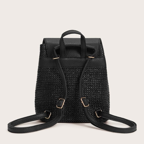 - FIONNA Black Straw mini Backpack - Picture 2 of 7